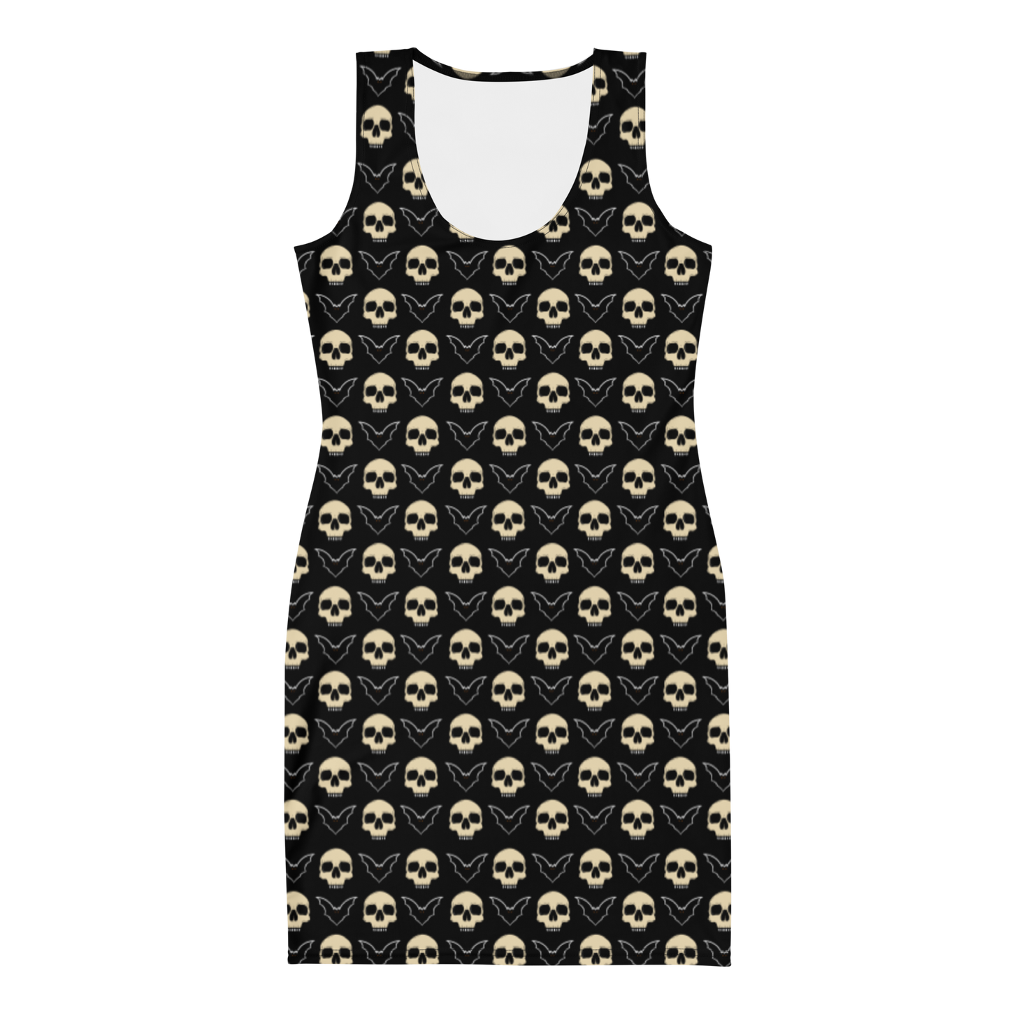 Batty Skulls - Women’s Fitted Dress