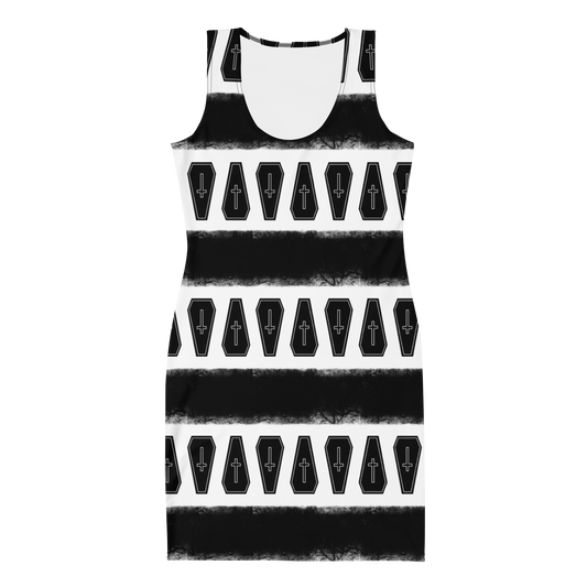 Coffin - Black & White Fitted Dress