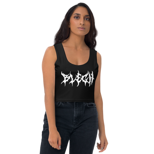 Blegh - Women’s Metal Black Crop Top