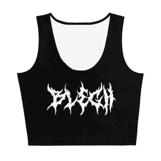 Blegh - Women’s Metal Black Crop Top