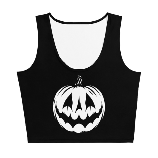 Pumpkin - Women’s Black Crop Top