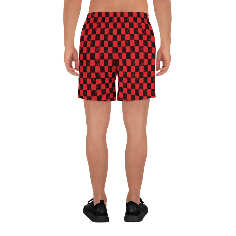 Checkered - Red Black Men's Recycled Shorts