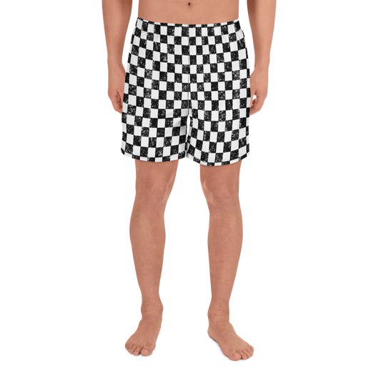 Checkered - White Black Men's Recycled Shorts