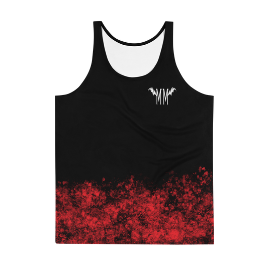 M.M - Red Black Adult Tank Top