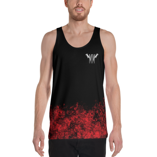 M.M - Red Black Adult Tank Top