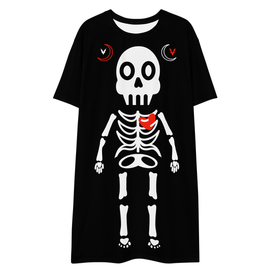 Skelly - Women’s Black T-shirt dress