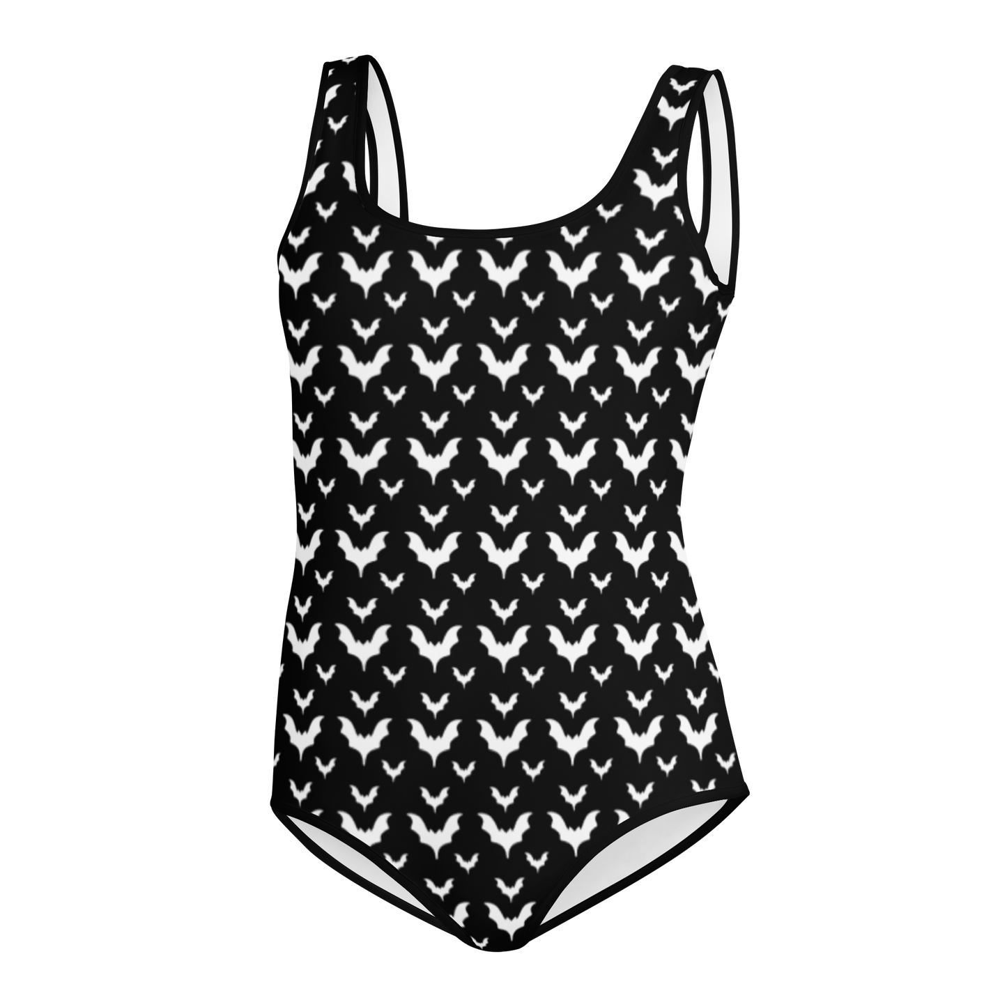 Batty Bats - Girls Youth Black and White Swimsuit