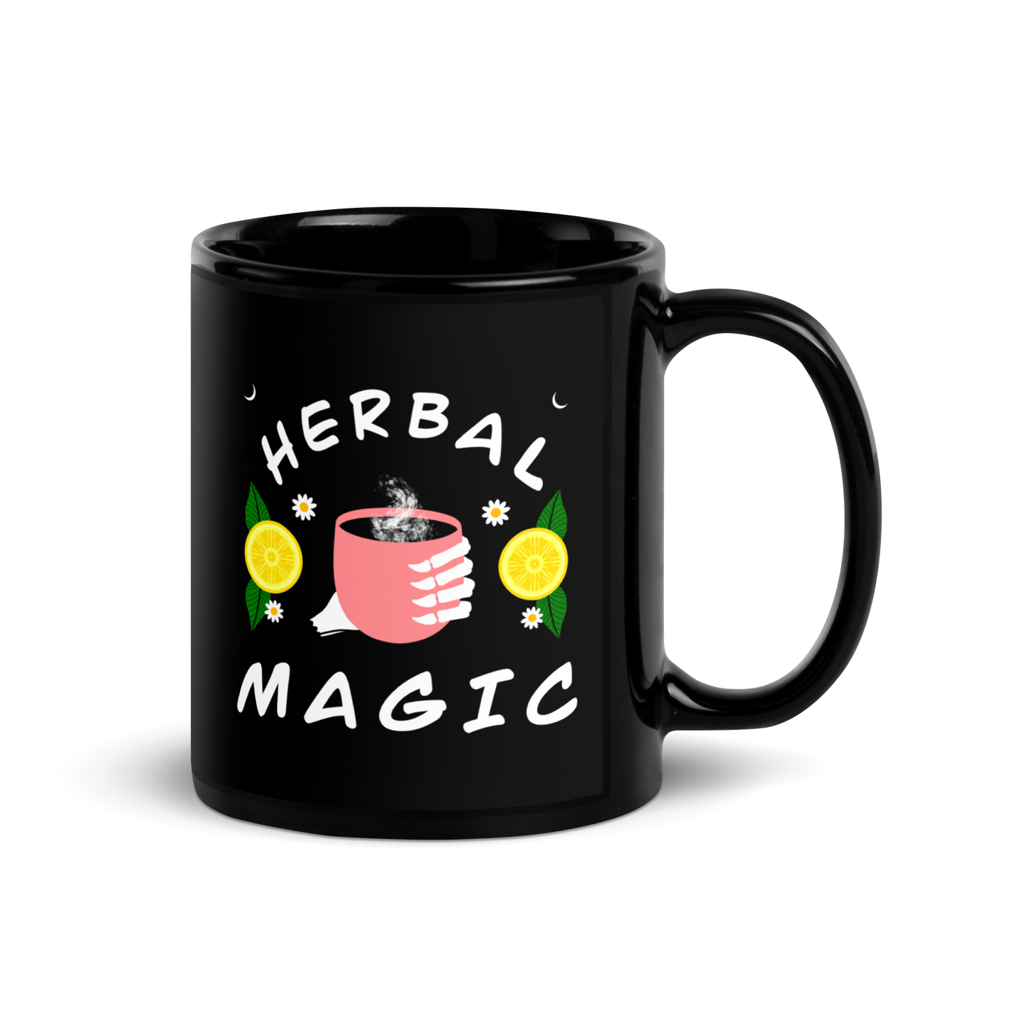 Herbal Magic - Black Ceramic Mug