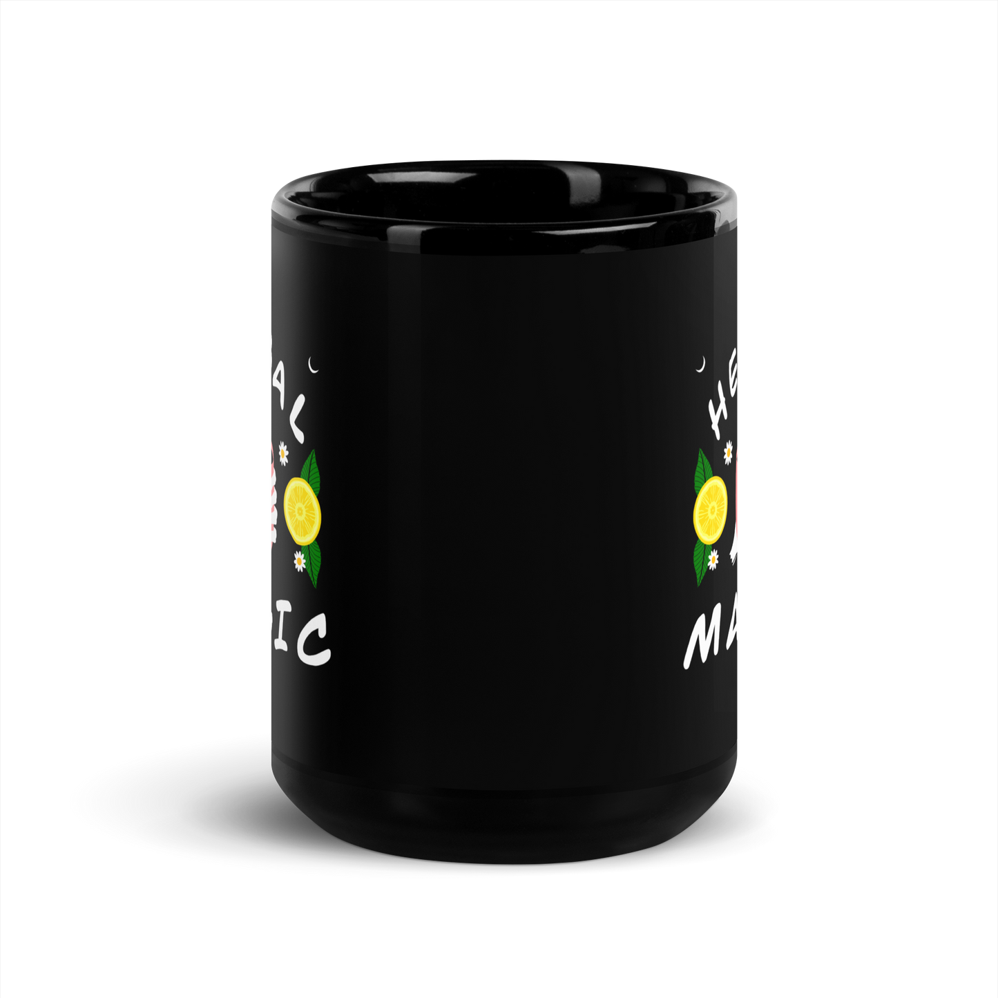 Herbal Magic - Black Ceramic Mug