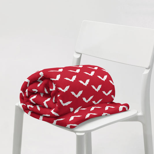 It’s freakin’ Bats - Red Throw Blanket