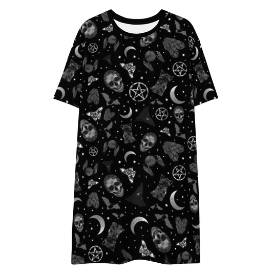 Witchy Vibes - Black All Over Women’s T-shirt Dress