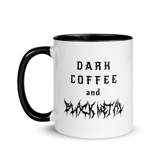 Coffee and Metal - 11oz Mug With Color Inside